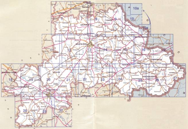 Карта могилевской области по районам