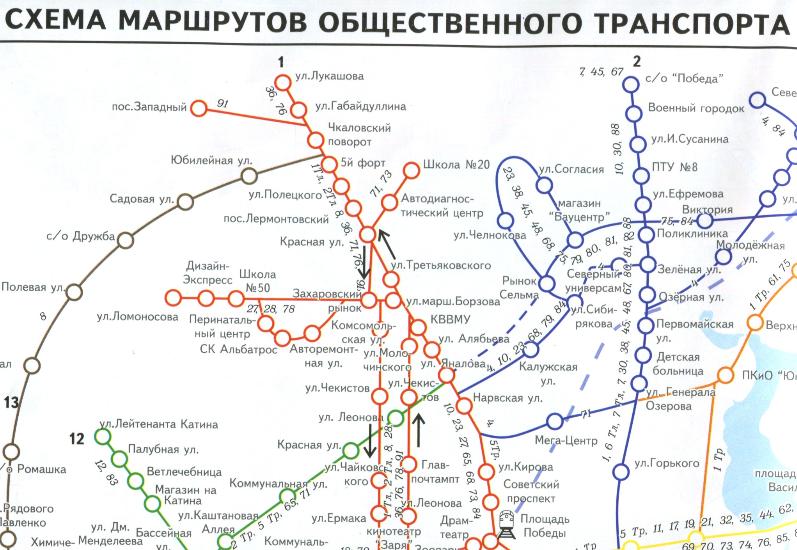 Карта транспорта калининграда