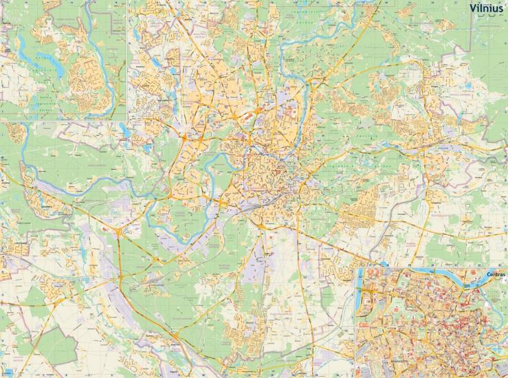 Maps - City maps, atlases - Vilnius. Miesto planas