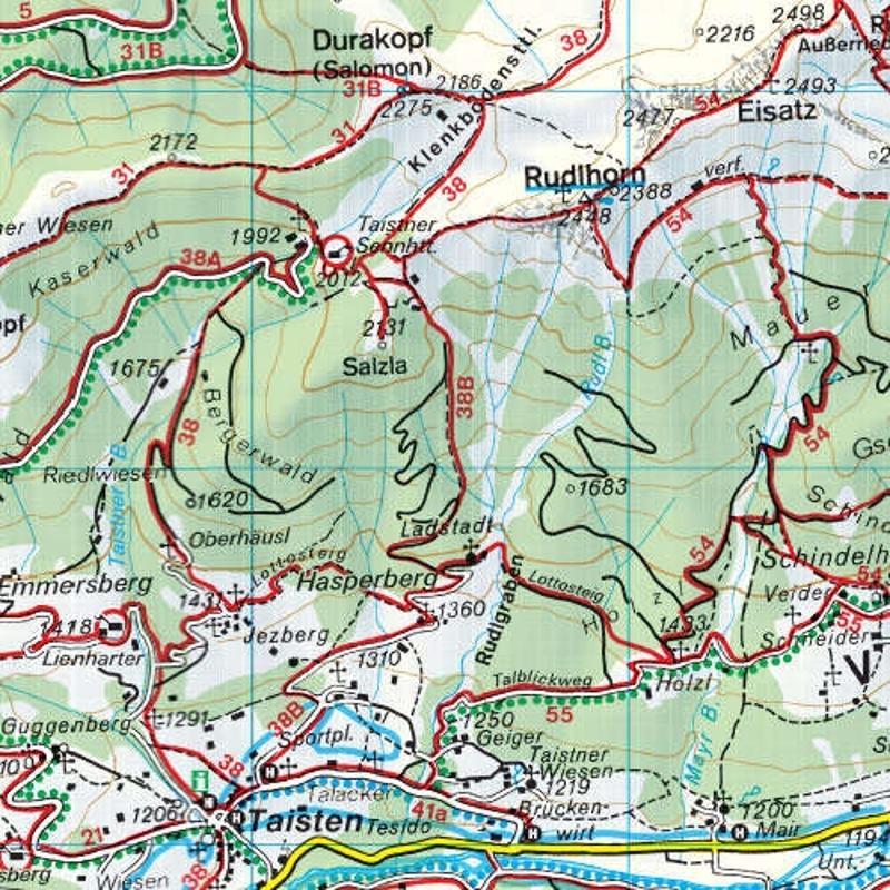 (WK S3) Pustertal, Bruneck, Drei Zinnen, Wanderkarte 1:50'000