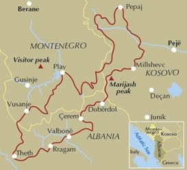 Peaks Of The Balkans Map Guides - Walking Guides - Trekking The Peaks Of The Balkans Trail.  Montenegro, Albania And Kosovo