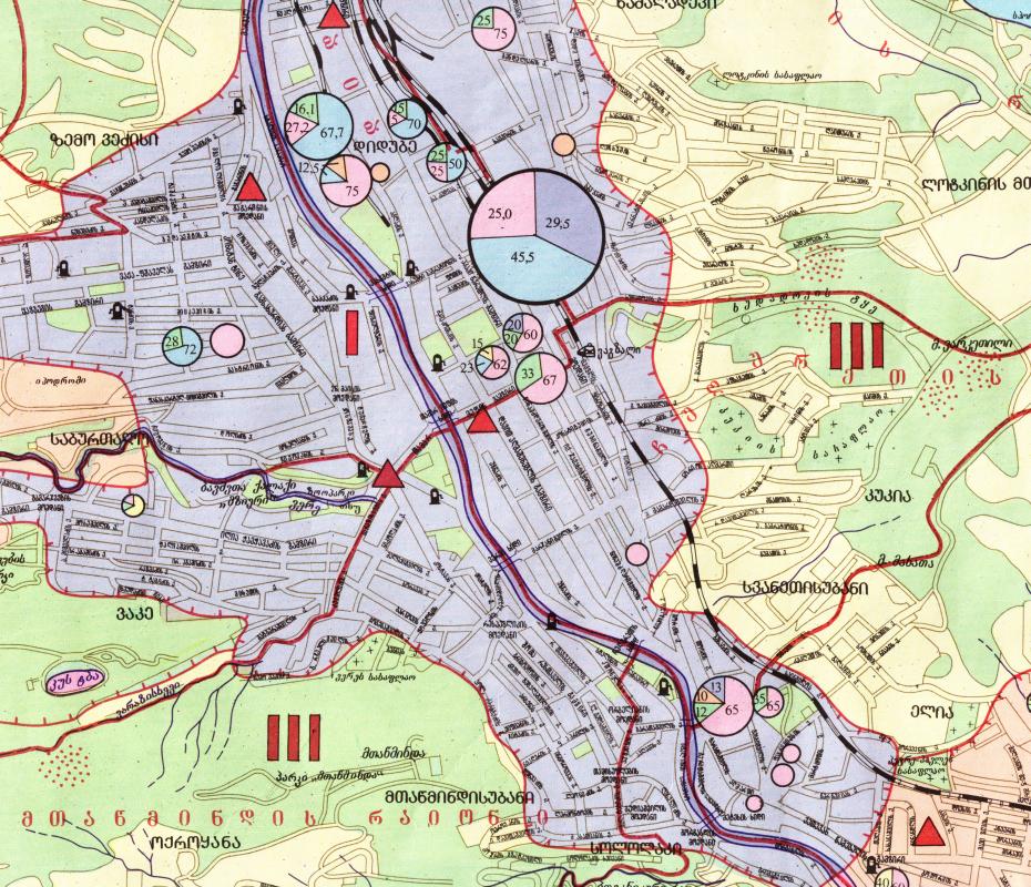 Карта районов тбилиси на русском