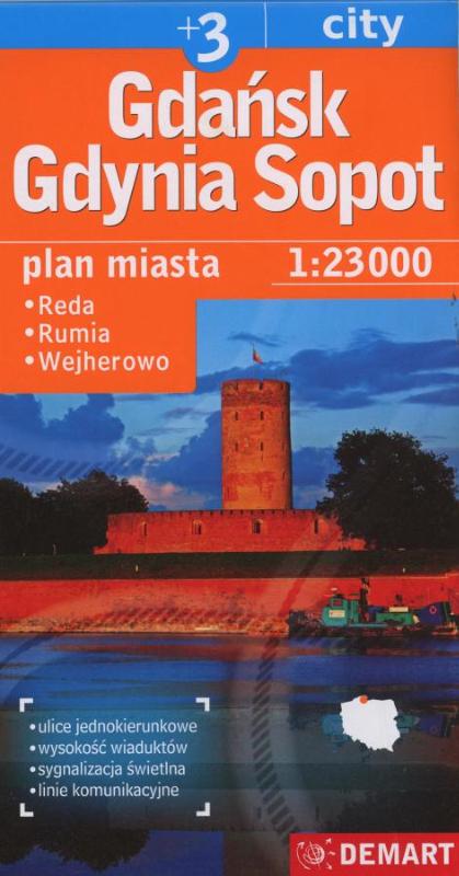 Gdansk, Gdynia, Sopot Plus 3 Plan miasta